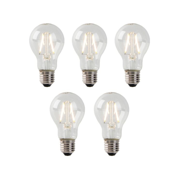 Set van 5 E27 LED lampen A60 helder 2W 180 lm 2700K