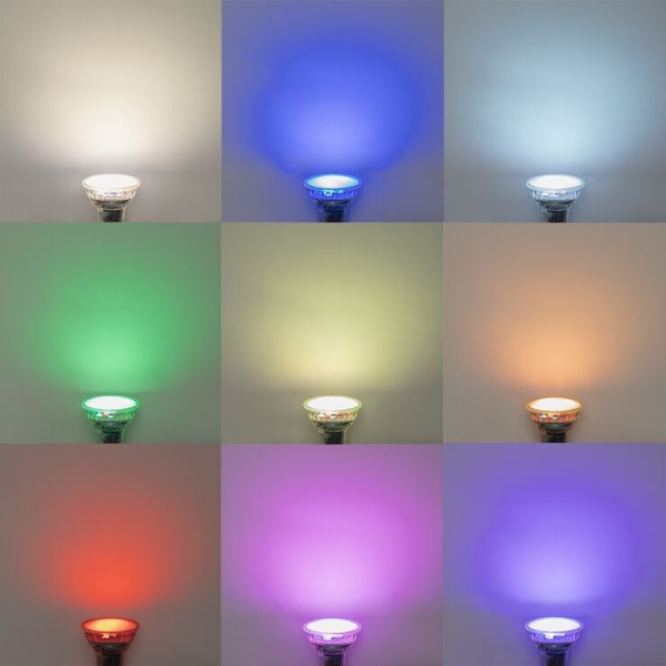 Set van 6 smart gu10 led lampen rbgw 4