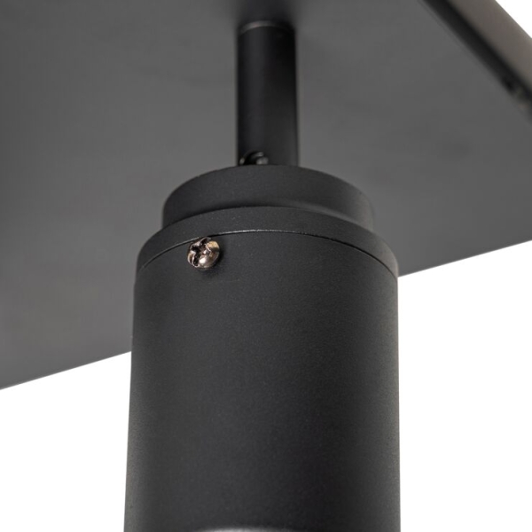 Smart badkamer spot zwart vierkant ip44 incl. 3 wifi gu10 - ducha