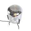 Smart design tafellamp zwart met smoke glas incl. Wifi a60 - bliss