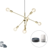 Smart hanglamp messing 6-lichts incl. Wifi G95 - Sydney