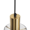 Smart hanglamp messing met smoke glas incl. Wifi a60 - vidra