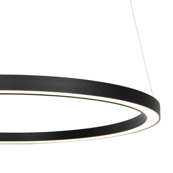 Smart hanglamp zwart 60 cm incl. Led en rgbw - girello