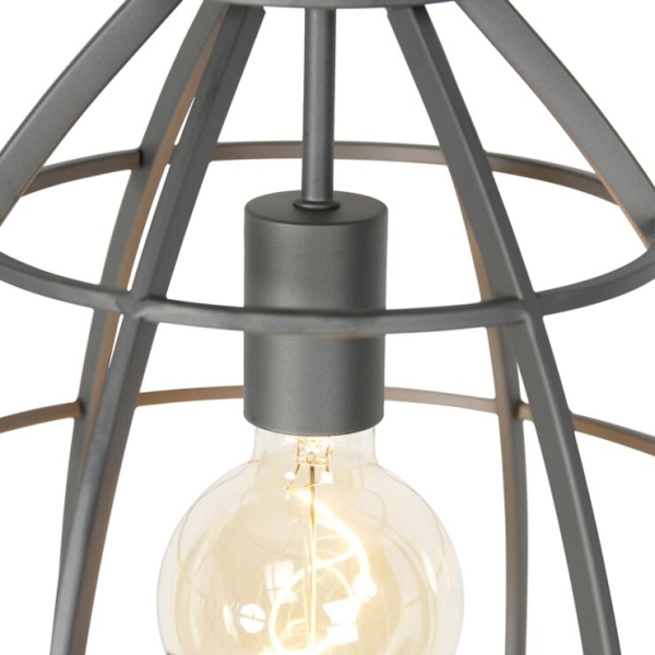 Smart hanglamp zwart met hout 34 cm incl. Wifi g95 - arthur