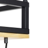 Smart hanglamp zwart met hout incl. 5 wifi g95 - shelf