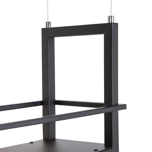 Smart hanglamp zwart met rek incl. 4 wifi a60 - cage rack