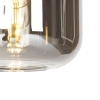Smart hanglamp zwart met smoke glas 4-lichts incl. Wifi a60 - zuzanna