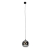 Smart hanglamp zwart met smoke glas incl. Wifi a60 - wallace
