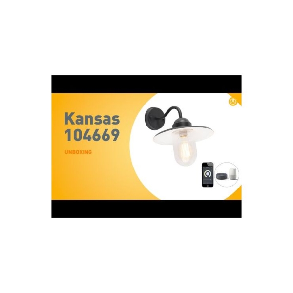 Smart landelijke wandlamp antraciet ip44 incl. Wifi e27 - kansas