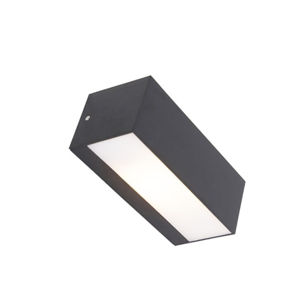 Smart moderne wandlamp zwart ip65 incl. Wifi a60 - houks