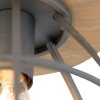 Smart plafondlamp donkergrijs met hout incl. Wifi e27 - arthur