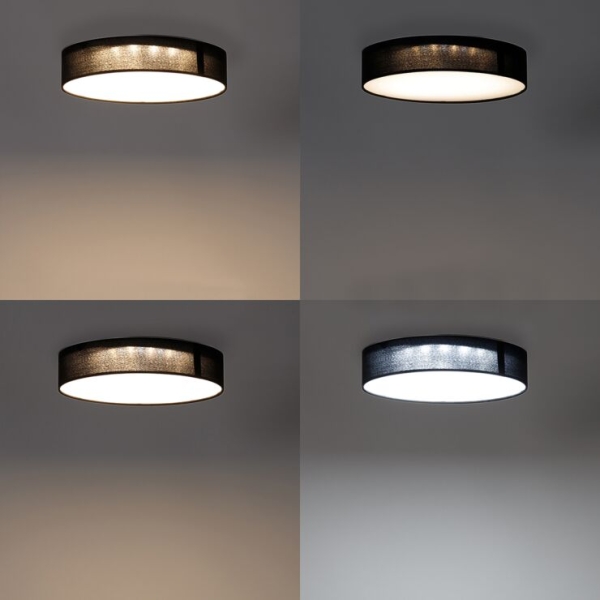 Smart plafondlamp zwart 30 cm incl. Led rgb - taiko