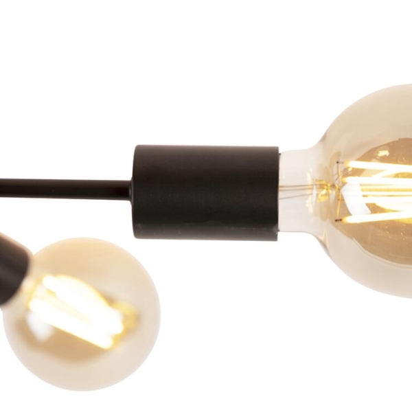 Smart plafondlamp zwart 6-lichts incl. Wifi g95 - sydney