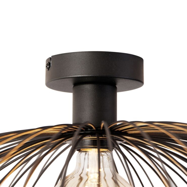 Smart plafondlamp zwart 60 cm incl. Wifi g95 - pua