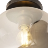 Smart plafondlamp zwart met goud en smoke glas incl. Wifi a60 - zuzanna