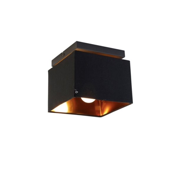 Smart plafondlamp zwart met goud incl. Wifi p45 - vt