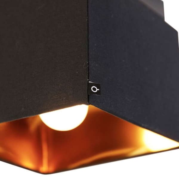 Smart plafondlamp zwart met goud incl. Wifi p45 - vt