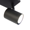 Smart plafondlamp zwart rechthoekig incl. 2 wifi gu10 - jeana