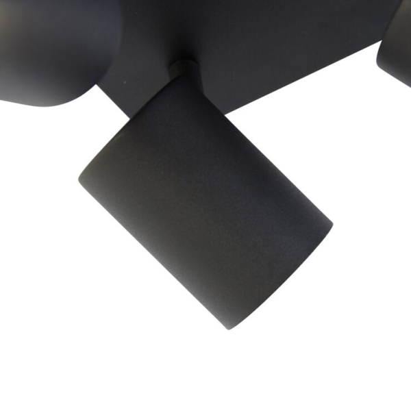 Smart plafondlamp zwart vierkant incl. 4 wifi gu10 - jeana
