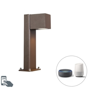 Smart staande buitenlamp roestbruin 30 cm IP44 incl. Wifi GU10 - Baleno