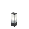 Smart staande buitenlamp zwart met ribbel glas 40 cm incl. Wifi a60 - charlois