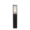 Smart staande buitenlamp zwart met ribbel glas 80 cm incl. Wifi a60 - charlois