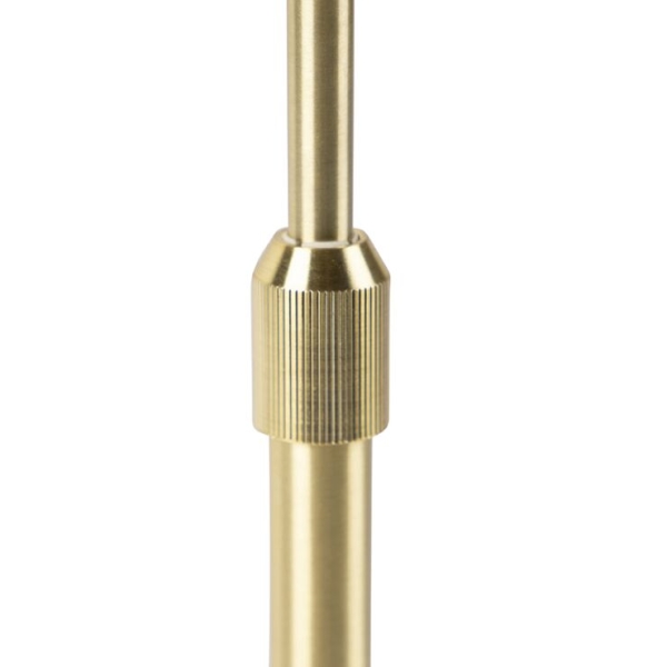 Smart tafellamp goud met velours kap taupe 25 cm incl. Wifi a60 - parte