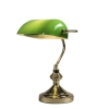 Smart tafellamp messing met groen glas incl. Wifi p45 - banker