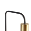 Smart tafellamp zwart met goud en smoke glas incl. Wifi a60 - zuzanna