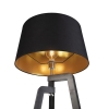 Smart vloerlamp met kap zwart met goud 50 cm incl. Wifi a60 - puros
