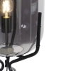 Smart vloerlamp zwart incl. Wifi a60 smoke glas - bliss