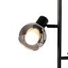 Smart vloerlamp zwart met smoke glas incl. 3 wifi p45 - vidro