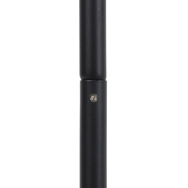 Smart vloerlamp zwart met smoke kap incl. Wifi a60 - maly