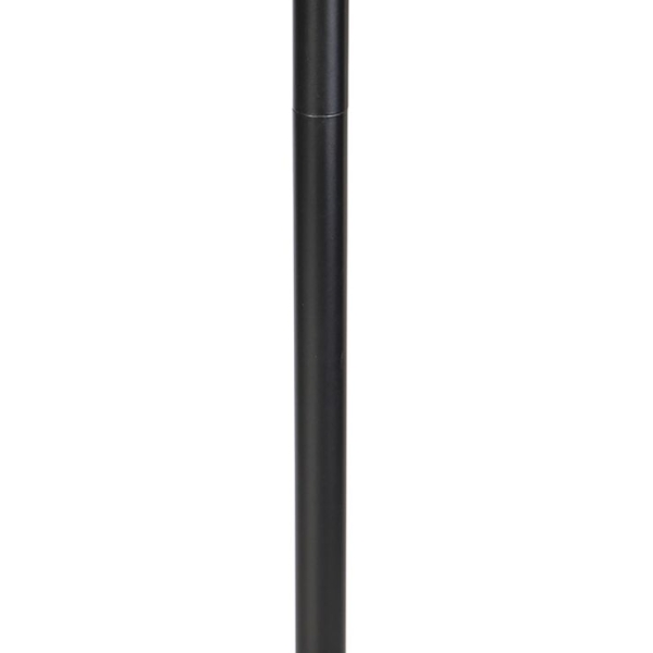 Smart vloerlamp zwart met zwarte kap 45 cm incl. Wifi a60 - simplo