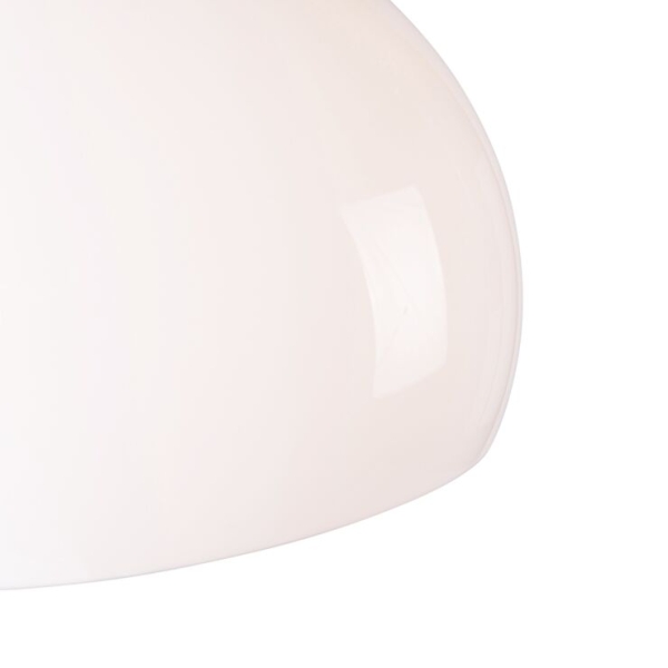 Smart wandbooglamp staal met witte kap incl. Wifi a60 - bow