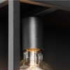 Smart wandlamp zwart met rek incl. 2 wifi g95 - cage rack