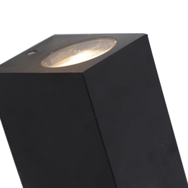 Smart wandlamp zwart van kunststof incl. 2 wifi gu10 - baleno