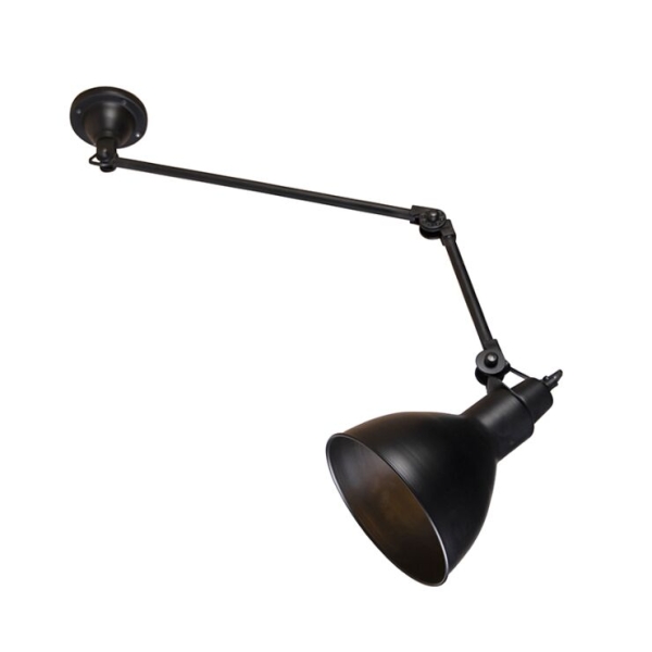 Smart wandlamp zwart verstelbaar incl. Wifi a60 - wye