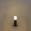 Staande buitenlamp zwart met opaal kap wit 30 cm ip44 - odense
