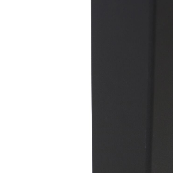 Staande buitenlamp zwart met opaal witte kap 50 cm - denmark