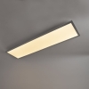 Strakke langwerpige plafondlamp chroom incl. Led ip44 - flat