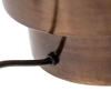 Tafellamp brons met velours vlinder kap 50 cm - bruut
