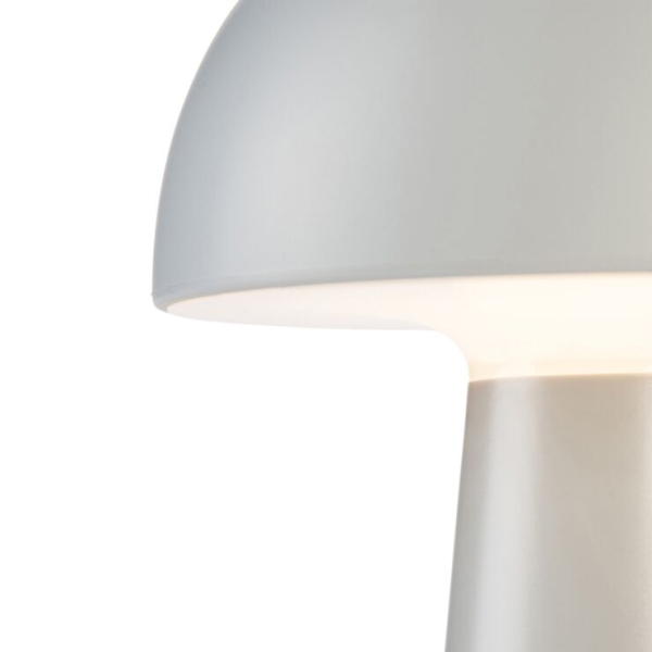 Tafellamp grijs incl. Led oplaadbaar en 3-staps touch dimmer ip44 - daniel