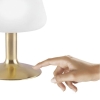 Tafellamp messing met opaal glas incl. Led en touch dimmer - tilly
