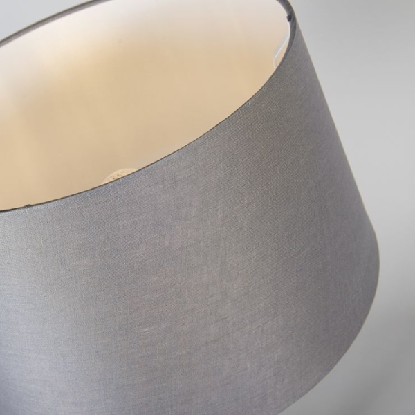 Tafellamp staal met kap grijs 35 cm verstelbaar - parte