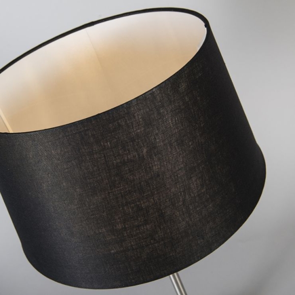 Tafellamp staal met kap zwart 35 cm verstelbaar - parte