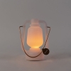 Tafellamp wit flame effect 22 cm - storm mini