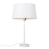 Tafellamp wit met kap wit 35 cm verstelbaar - parte