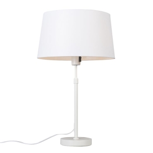 Tafellamp wit met kap wit 35 cm verstelbaar - Parte