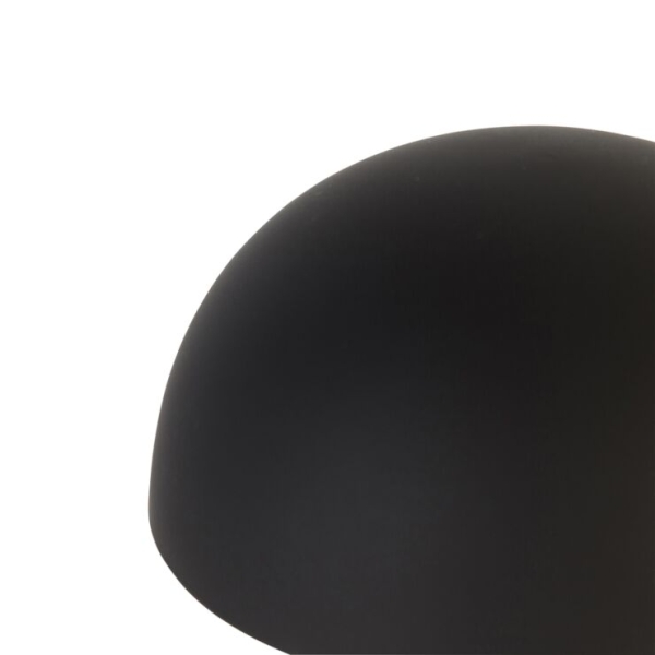 Tafellamp zwart incl. Led oplaadbaar en 3-staps touch dimmer - maureen